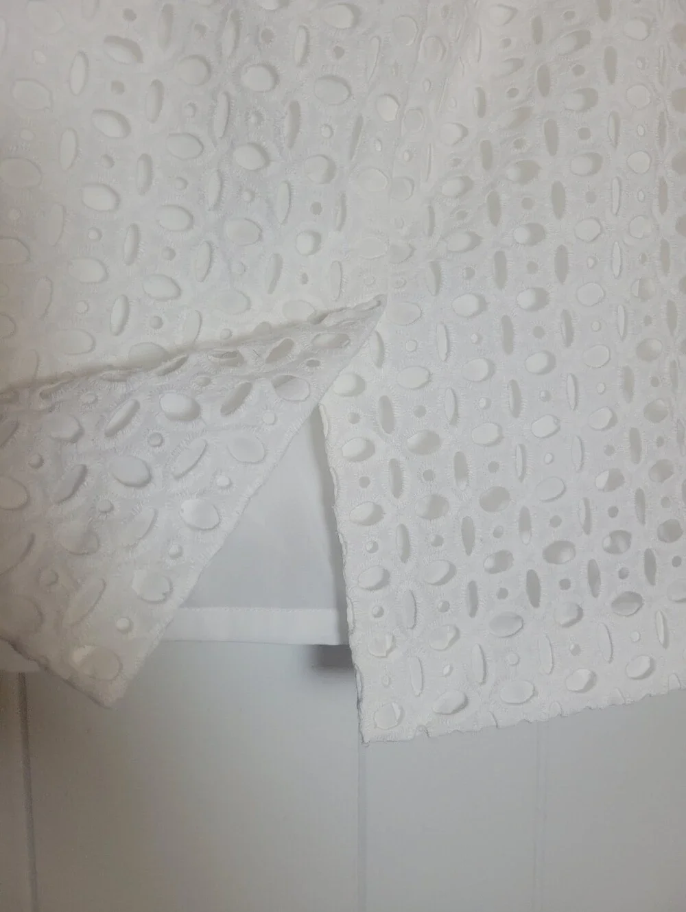 Banana Republic White Floral Eyelet Pencil Skirt Bridal Shower Party Cotton 6